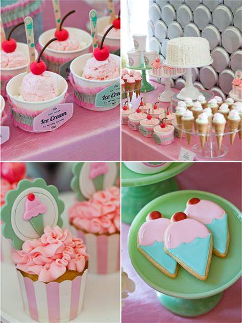 Which healthier take on cake is on your birthday wish list? An Ice Cream Parlor Party Desserts Table - Party Ideas ...