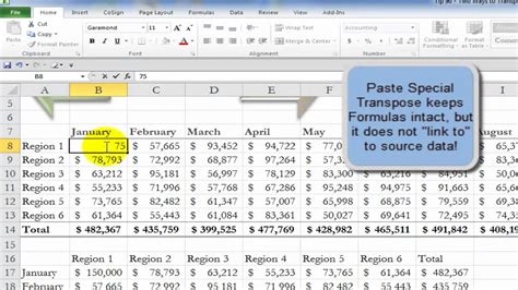 Two Ways To Transpose Excel Data Youtube