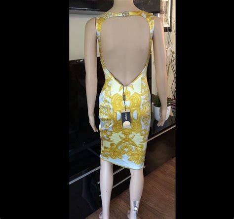 New Versace Ss 2005 Runway Cutout Back Dress For Sale At 1stdibs