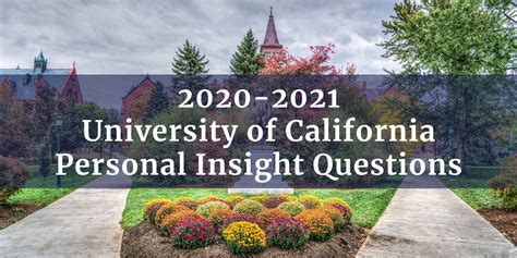 With the inclusion of the popular topic of your choice option, you have the opportunity to write about anything you want to share with the folks in the admissions office. Answering the 2019-2020 UC Personal Insight Questions ...