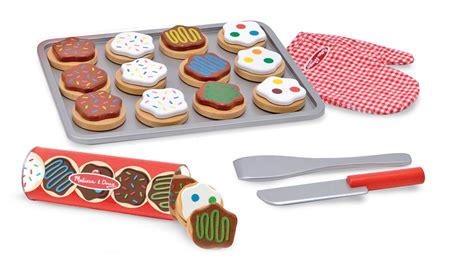 Melissa Doug Slice And Bake Wooden Cookie Play Food Set Ebay