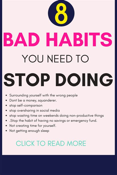 8 List Of Bad Habits You Need To Stop Bad Habits Quotes Break Bad