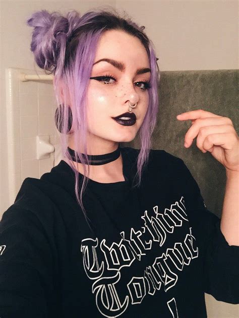 Hair Inspo Color Hair Color Girl With Purple Hair Alternative Makeup