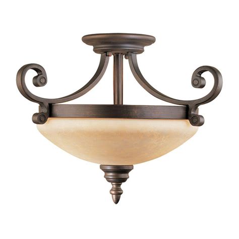 Made of beautiful bronze and classic crystal, these six light fixtures is filled from top to bottom with elegant detail. Millennium Lighting 2-Light Rubbed Bronze Semi-Flush Mount ...