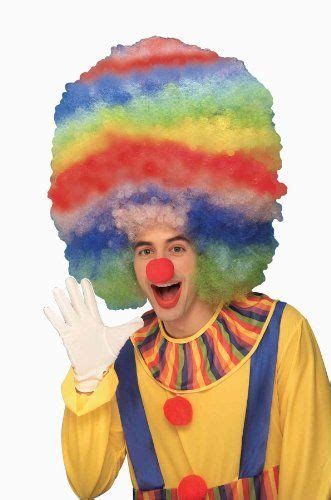 Forum Rainbow Stripped Giant Clown Wig Clown Wig Clown Halloween