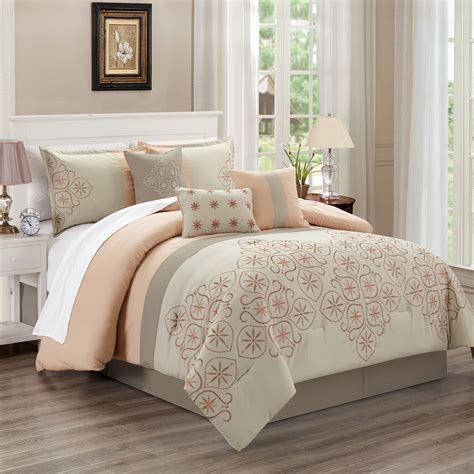 Bedding Paradise Piece Luxury Embroidered Comforter Set Walmart Com Walmart Com
