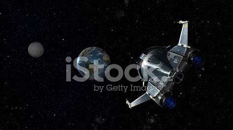 Space Shuttle Approaching Earth Stock Photos