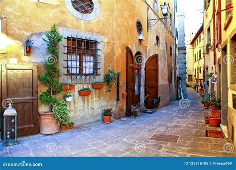 Old Streets Of Italian Villagecasperialazio Stock Photo Image Of