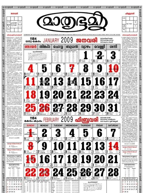 The Calendar For January 2009 In Thai Language