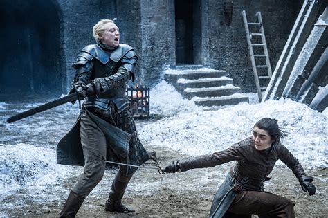 Arya And Briennes Sword Fighting Scene Season 1 Connection Popsugar