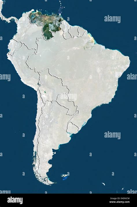 Venezuela Satellite Image Stock Photo Alamy