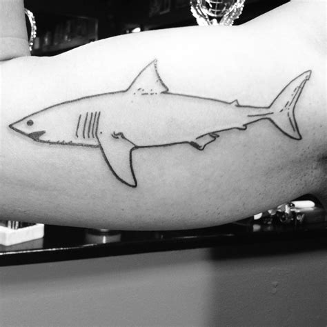 Shark Outline Tattoo