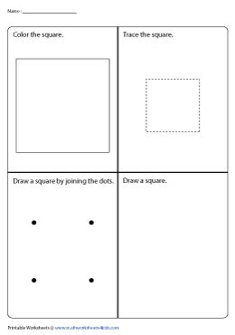 Printable Tracing Square Worksheets