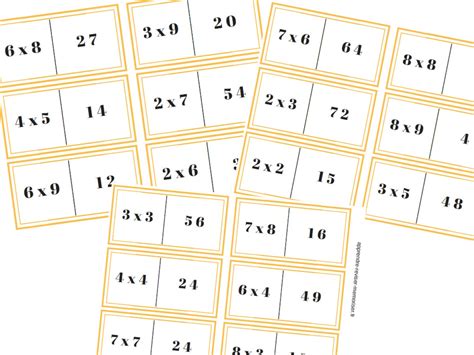 Le meilleur moyen de mémoriser les tables de multiplication est de les répéter souvent. Dominos de multiplication : mémoriser les tables de ...
