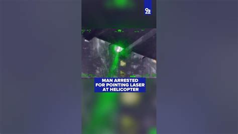 Man Arrested For Pointing Laser At Police Helicopter Youtube