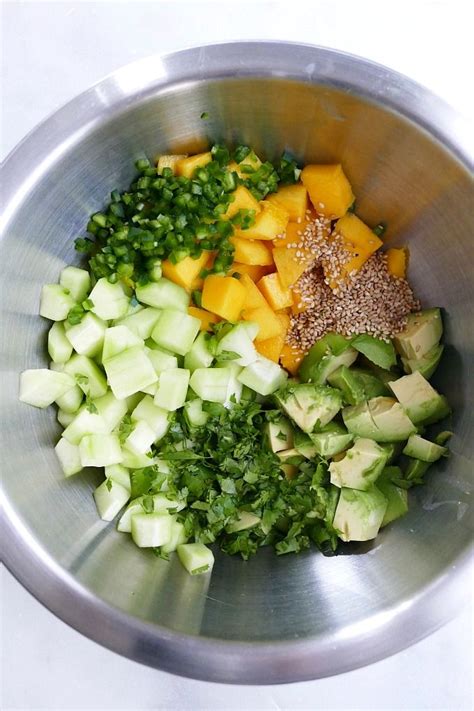 Mango Cucumber Salad Recipe Veggie Recipes Healthy Cucumber Salad