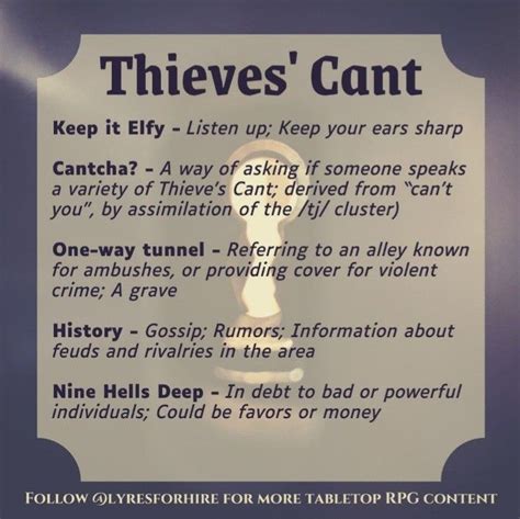Pin By Pinner On Thieves Cant Writing Inspiration Dnd Languages