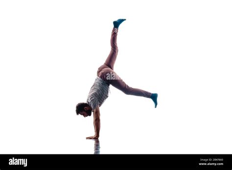 Muscular Young Guy Practicing Modern Style Dance Poses Stock Photo Alamy