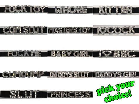 Daddys Slut Fuck Toy Sexy Choker Necklace For Owned Hotwife Etsy Uk