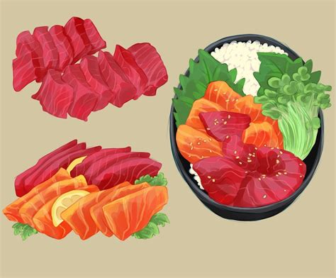 More Sashimi Studies 🐟 Siân Draws Food Illustrations Japanese Food