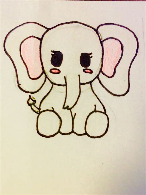 Baby Elephant 🐘 Easy Drawings Drawings Baby Elephant