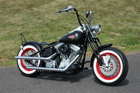 Biker Excalibur Ii Harley Powered Red Wheel Hot Rod Bobber By American