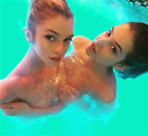 Stella Maxwell And Barbara Palvin Swimming Naked Together