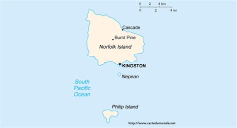 Mapa Isla Norfolk Mapa De Estados Isla Norfolk