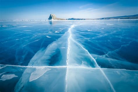 Premium Photo Natural Breaking Ice In Frozen Water At Lake Baikal