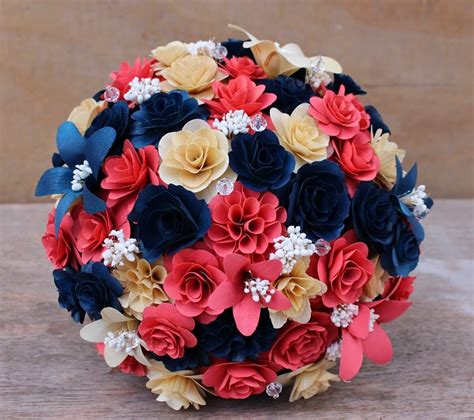We did not find results for: Coral and Navy Blue Wedding Bouquet Made of Wooden Flowers ...