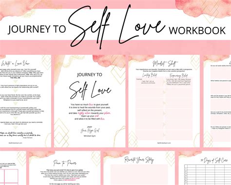 Self Love Workbook Self Care Printable Self Esteem Etsy