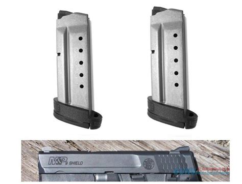 2 Pack Mandp Shield 8 Round 9mm Extended Magazine For Sale