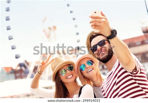 Signed model release filed with bigstock. Picture Group Friends Hanging Out City Stock Photo (Edit ...