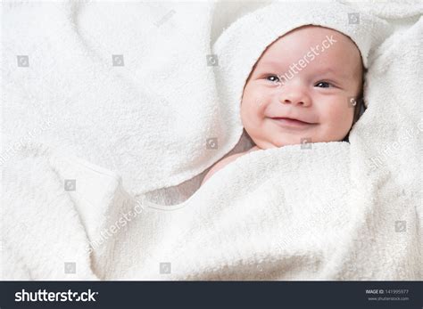 Cute Happy Little Baby Hidden White Stock Photo 141995977 Shutterstock