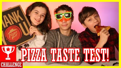 Blindfolded Pizza Taste Test Challenge Kittiesmama Youtube