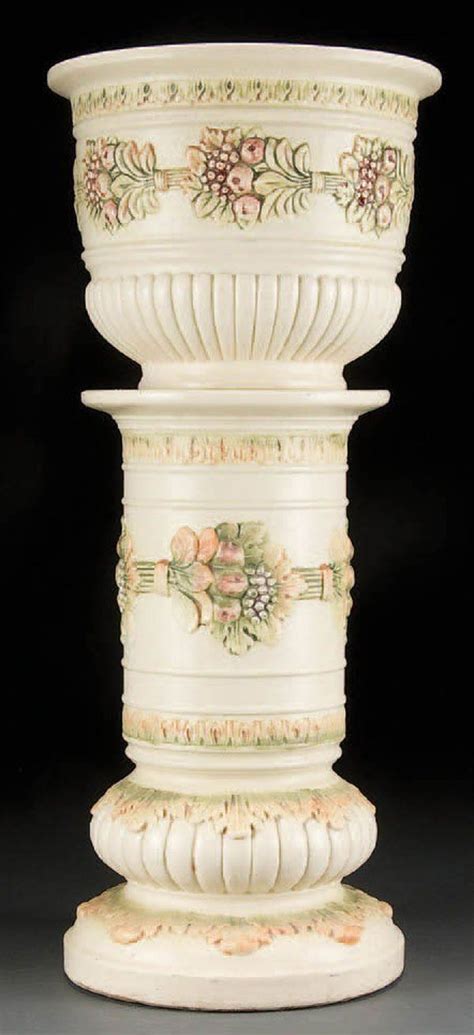 WELLER FLEMISH ART POTTERY JARDINIERE & PEDESTAL - Oct 20, 2009