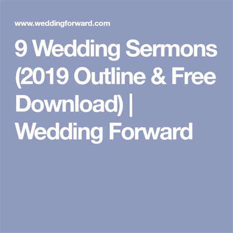 9 Wedding Sermons 2021 Outline And Free Download Wedding Forward
