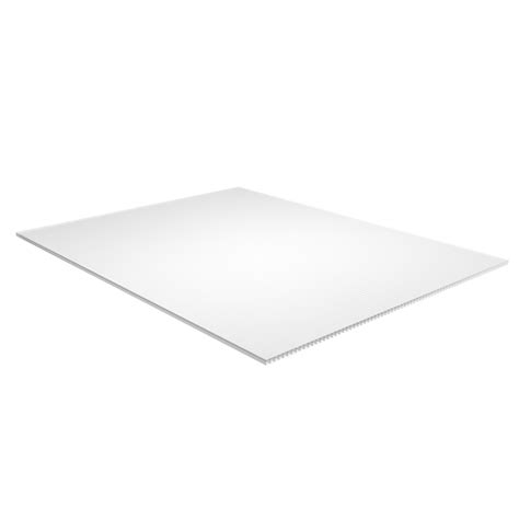 Plaskolite 48 In X 96 In White Corrugated Plastic Sheet At