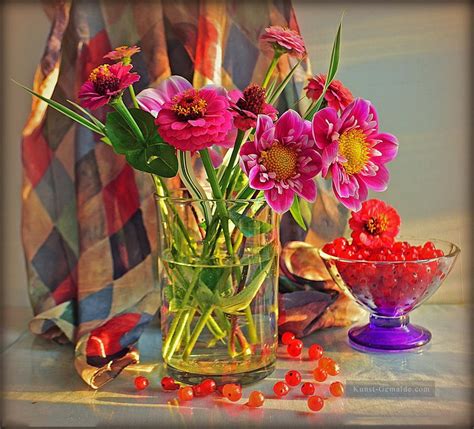 Blumen In Vasen Stillleben Malerei Von Fotos Zu Kunst Gemälde Mit öl Zu