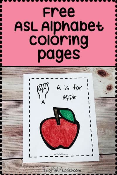 The american manual alphabet (ama) is a manual alphabet that augments the vocabulary of american sign language. Free ASL Alphabet Coloring Pages | Two Pink Peonies
