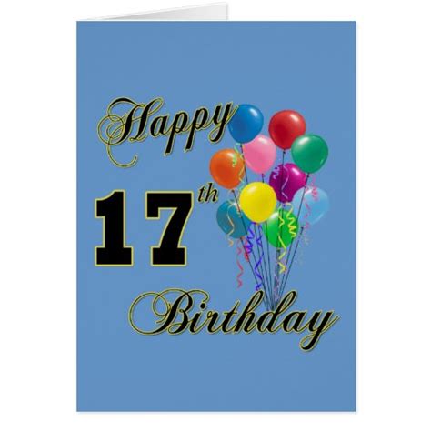 Happy 17th Birthday Cards Photocards Invitations And More