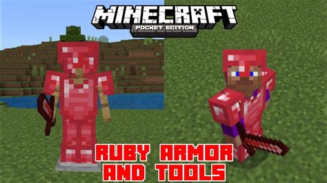 Ruby Armor And Tools Addon For Minecraft Pe 119 Minecraft Addons 1