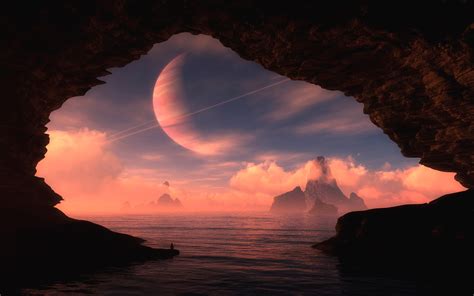 Wallpaper cave, alien world, planet, sea desktop wallpaper ...