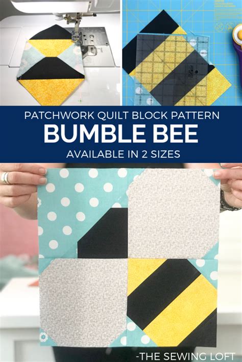 Bumble Bee Quilt Block Blocks 2 Quilt Series The Sewing Loft