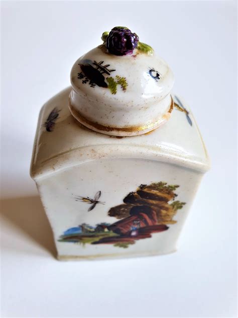 Antique Tea Caddy Meissen Porcelain Tea Caddy Late 18th C A Etsy