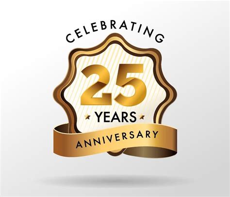 Logotipo De Celebración De Aniversario De 25 Años Conjunto De