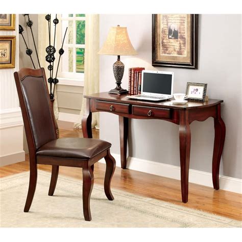 Feel relaxed, energized, and get more done faster. Furniture of America Graig Writing Desk and Chair Set in ...