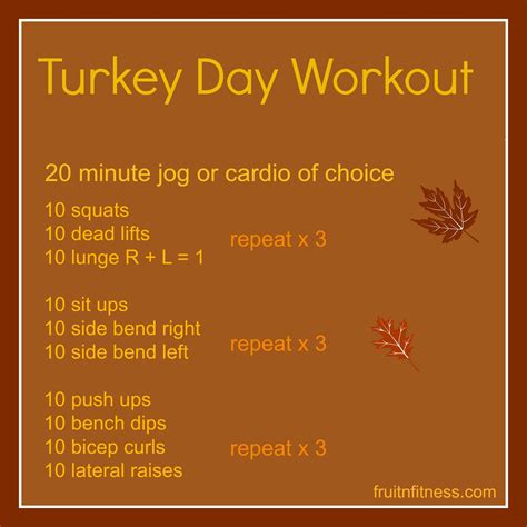 Turkey Day Workout Fun Workouts Holiday Workout Workout