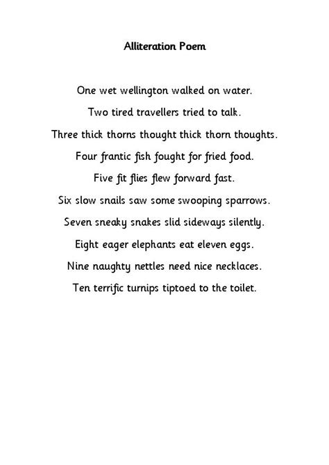Alliteration Poems About Life