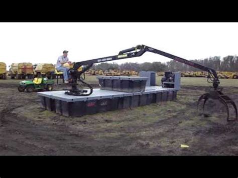 barge  grapple excavator youtube
